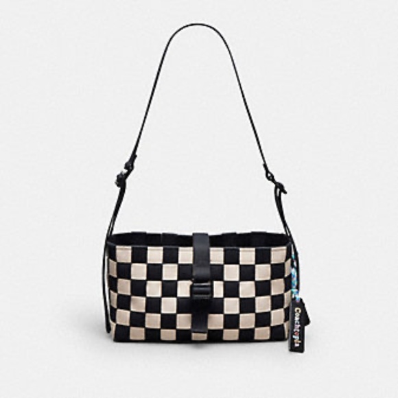 Coachtopia Woven Checkerboard Shoulder Bag With Webbing - Picture 1 of 1